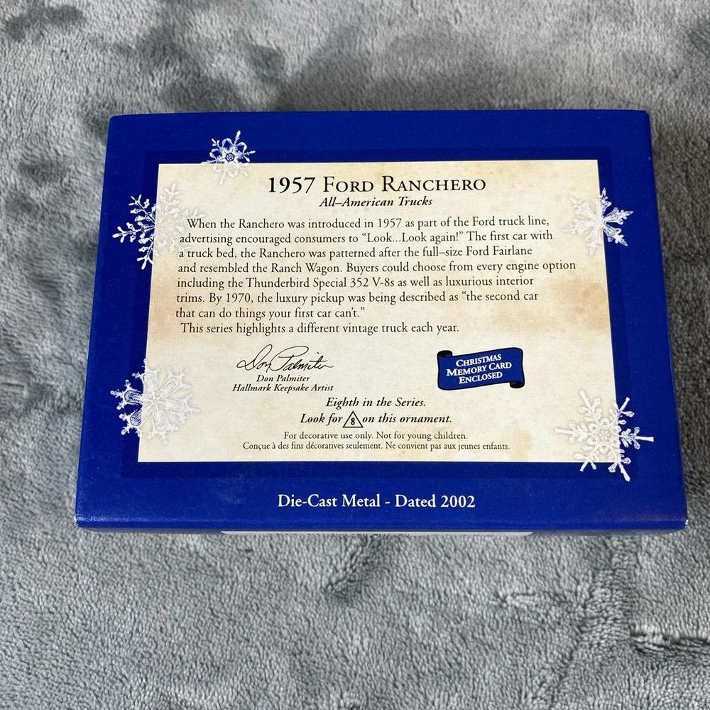 2002 Hallmark Keepsake Ornament 1957 Ford Ranchero Pick Up